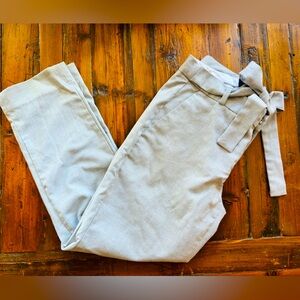 Banana Republic Avery Tie Waist Herringbone Ankle Pants